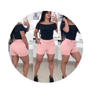 Fivela e Cinto: Shorts Feminino Crepe em Promoção - G
