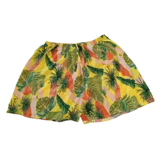 Estampa Flores Plus Size Shorts Feminino Viscose Malha Fria Fresquinha Verão - G2