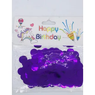 Confetes Metalizados 15g - Bexiga Topo de Bolo Festas Carnaval - Preto-P