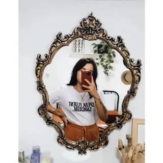 Retrô provençal espelho parede festas quarto escritório casa - Único