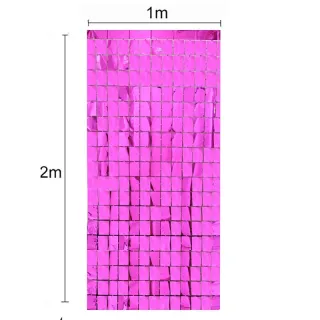 Decoração de Parede para Festas - Painel Metalizado Quadradinha - Preto