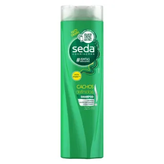 Shampoo Anticaspa Seda Todos Tipos de Cabelo 325 ml - Hidratação Intensa com Ceramidas, Babosa e Óleos - Pretos Luminosos