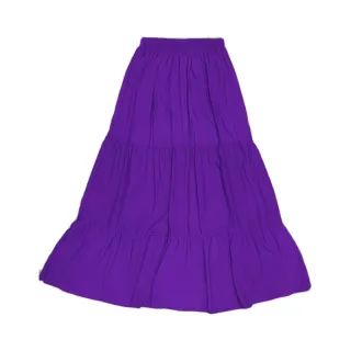 Babado Lisa Com Forro Três Marias Saia Longa - cor lavado