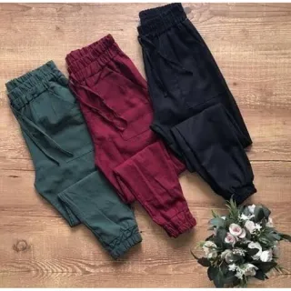 Cordão Cintura Alta Jogger Bomber Calça Feminina - Marsala