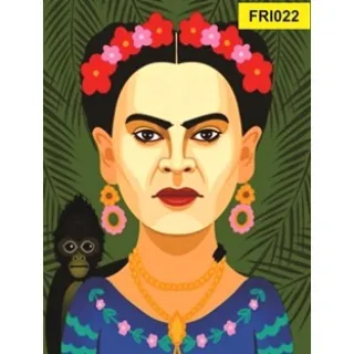 Placa 21 a 40 Frida Kahlo Decorativa - FRI30