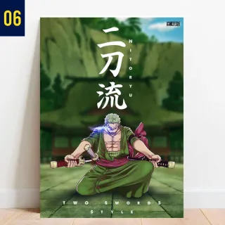 Placa Decorativa Mosaico Anime One Piece Desenho Modular Vintage Infantil - 02