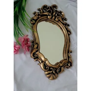 Decoração Vintage Provençal: Espelho Retrô para Quarto - Ouro Velho