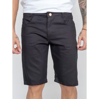 Preço barato bermudas masculinas em jeans sarja com elastano - escuro rasgada