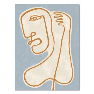 Decoração do quarto: Arte abstrata em lona azul Matisse - 04