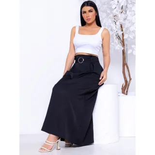 Cinto saia feminina social longa - Azul Marinho
