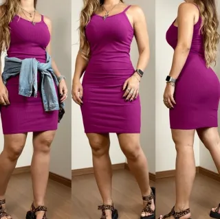 Varias Cores - Vestido Feminino Curto Alcinha Canelado Mini - XADREZ PRETO (TEC SUPLEX)