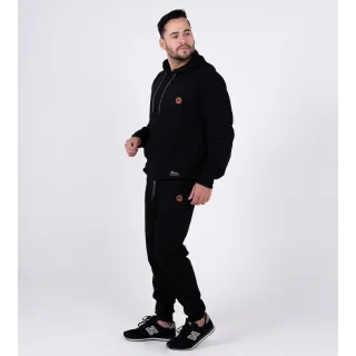 Blusão Masculino Canguru Preto em Moletom - G