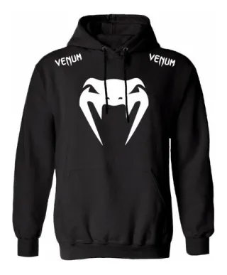 Incrível Blusão de Moletom Venum MMA para Academia na Raryel - Qualidade e estilo em uma peça única! - Cinza-Preto