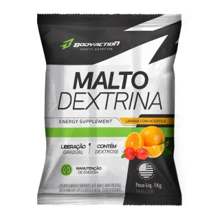 Bodyaction Malto Dextrin 1kg - Maltodextrina - Laranja com Acerola