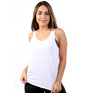 Regata Básica Feminina Fitness para Academia - Preto