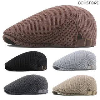 Boina Clássica Italiana Masculina de Poliéster Boné - Cinza Claro