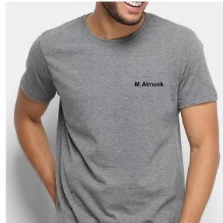 Almusk Camiseta Masculina Básica M - Várias Cores - cinza chumbo