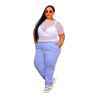 Plus Size Blusa Bolinha Transparente Poá Tule Grande 46 A 52 - preto poa