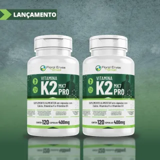 Vitamina K2 Pro + Vit D3 e Cálcio - Suplemento para Ossos e Dentes - Único