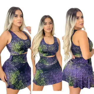 Conjuntos Saia Moda Feminina Roupa de Academia - P