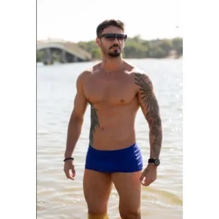 Sunga Masculina Boxer para Praia, Piscina e Natação - Sunga Preto