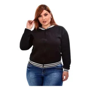 Jaqueta Plus Size Bomber Feminina G3 G2 G1 - Vinho