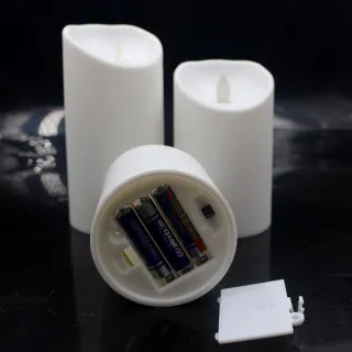 Decorativa Realista Cilíndrica Led Vela Luminária Chama - 10cm