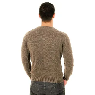 Monte Negro Suéter Tricô Estonado Masculino - Cinza