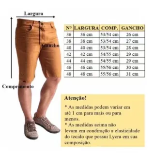 Masculino Bermuda Sarja Jeans - Cinza