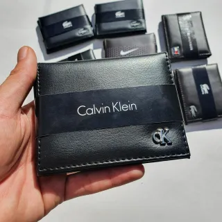 Carteira Masculina de Couro Modelo L com Porta Moedas em Zíper - TM PRETA