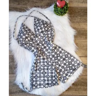 Academia cordinha lateral macaquinho fitness com bojo - estampa 13