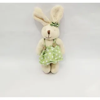 Pelúcia Coelha de Páscoa 17,5cm - Promoção Imperdível! - Verde poa branco