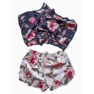 Moda Feminina Estampada: Shorts de Malha Crepe para o Verão - P