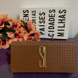 Bolsa de Mão e Necessaire Maquiagem Santa Lolla/ Carteira Feminina - ROSE CARTEIRA SL