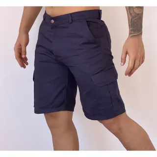 Bermuda Premium Masculina Cargo Brim Liso - Diversas Cores - Bege