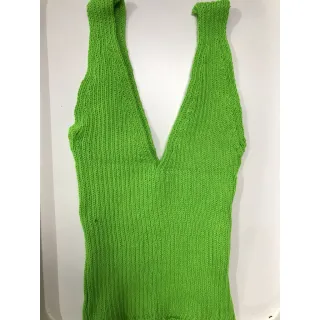 Moda Tricot Blusa Cropped Regata - BRANCA VESTE PP AO M