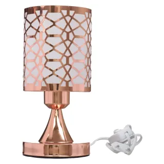 Decoração Luminária Escritório Quarto Abajur Iluminação Rosê Gold - Modelo 3