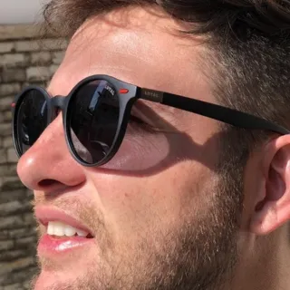 Óculos de Sol Redondo Masculino Espanha em Acetato - Proteção UV/400 - Marrom