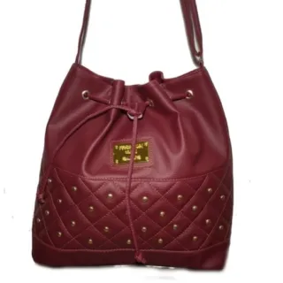 Bolsa Saco Tiracolo Feminina Barata - Estilo Super Lado - Caramelo Lisa