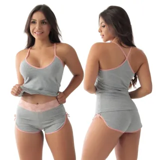 Pijama Sensual Algodão Paris Kit 3 Baby Doll - M 36/38