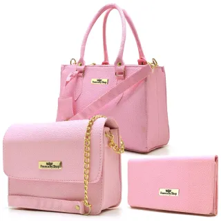 Carteira Fashion + Kit 2 Bolsa Lateral Feminina - Amarelo corrente