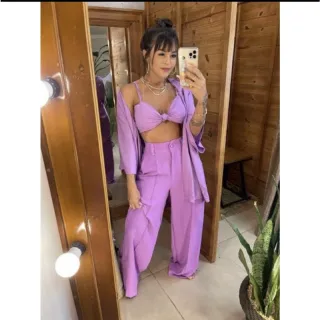 Confortável Calça Pantalona Social Flare Duna Moda Blogueira - Verde Limão