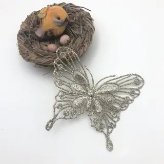 Enfeites de Natal Borboleta Glitter Oco - Conjunto com 10 peças - #1 （10Pcs）