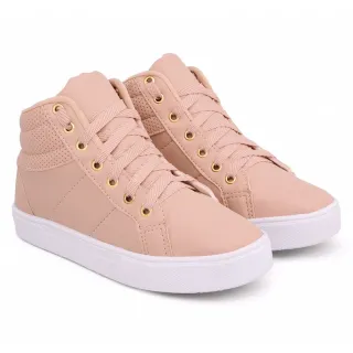 Promoção Imperdível: Tênis Botinha Feminina Cano Alto em Alta Moda, Casual e Lazer! - Branco