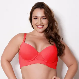 Sutiã Feminino Plus Size Microfibra Reforçado Dia a Dia - Com Bojo e Aro - Bege