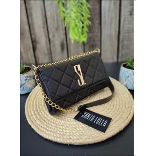 Promoção de Lançamento: Bolsa Importada Luxuosa com Alça Corrente para Festa - BRANCO OFF D