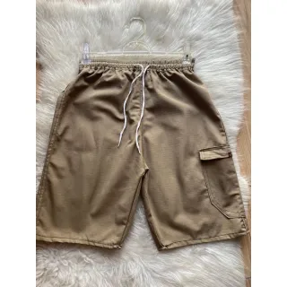 Bolso Elástico Brim Bermuda Adulto Masculino - Azul Claro