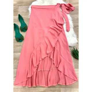 Moda Tendência Blogueira: Saia Envelope Maxi Atacado - Verde Claro