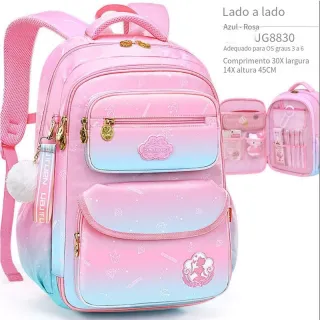 Mochila Ultra Leve Infantil para Meninas - Gradiente Escolar - Mochila do jardim de infância