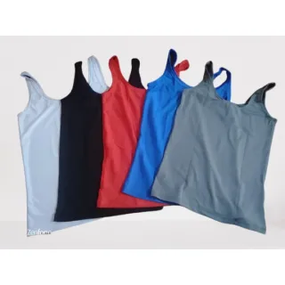 Oferta regata feminina básica alça larga lycra - Estampada